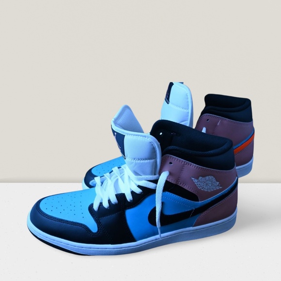 Hand-Painted Nike Air Force Sneakers – Baby Blue Custom Design - Picture 2 of 4